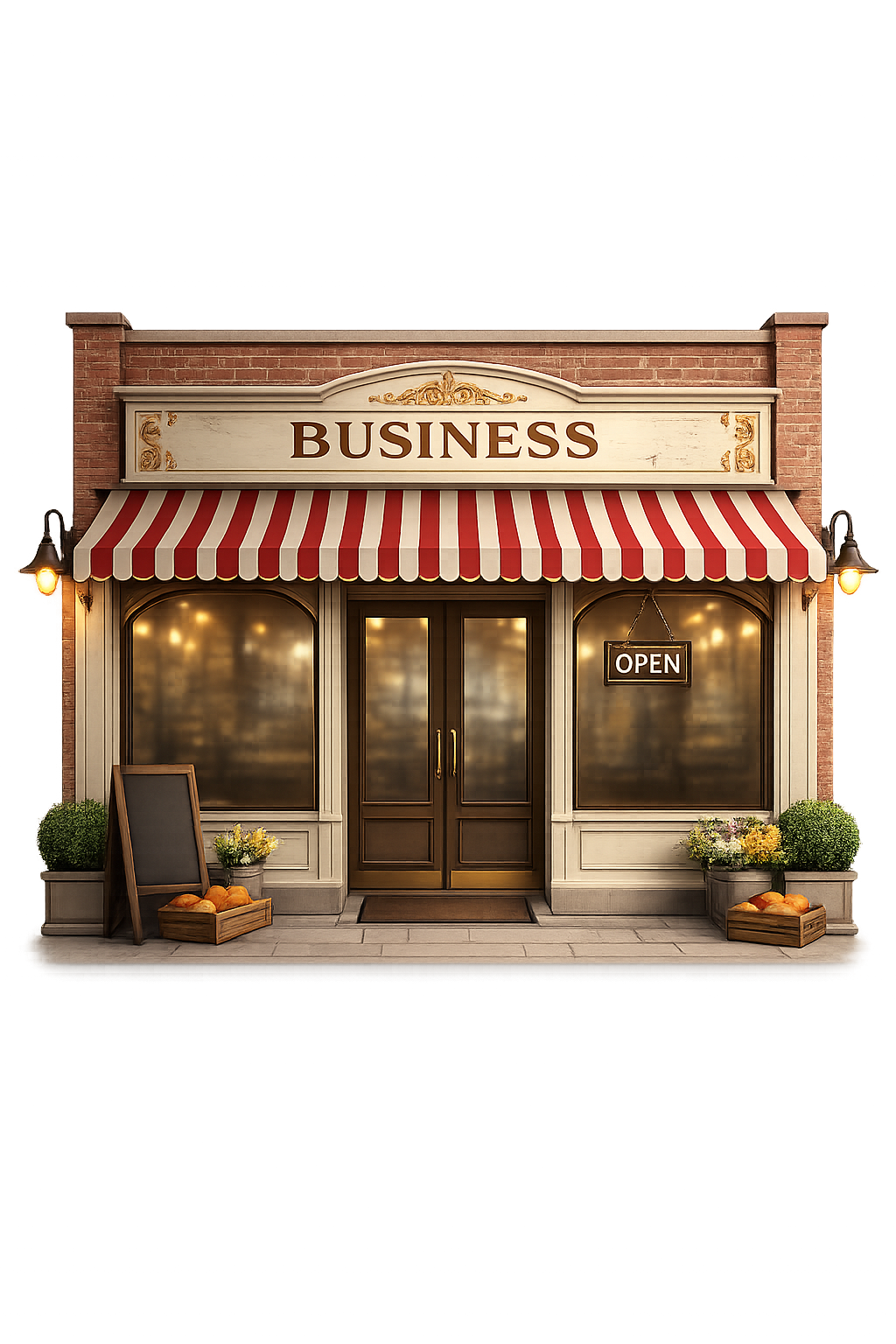 Downtown local business storefront